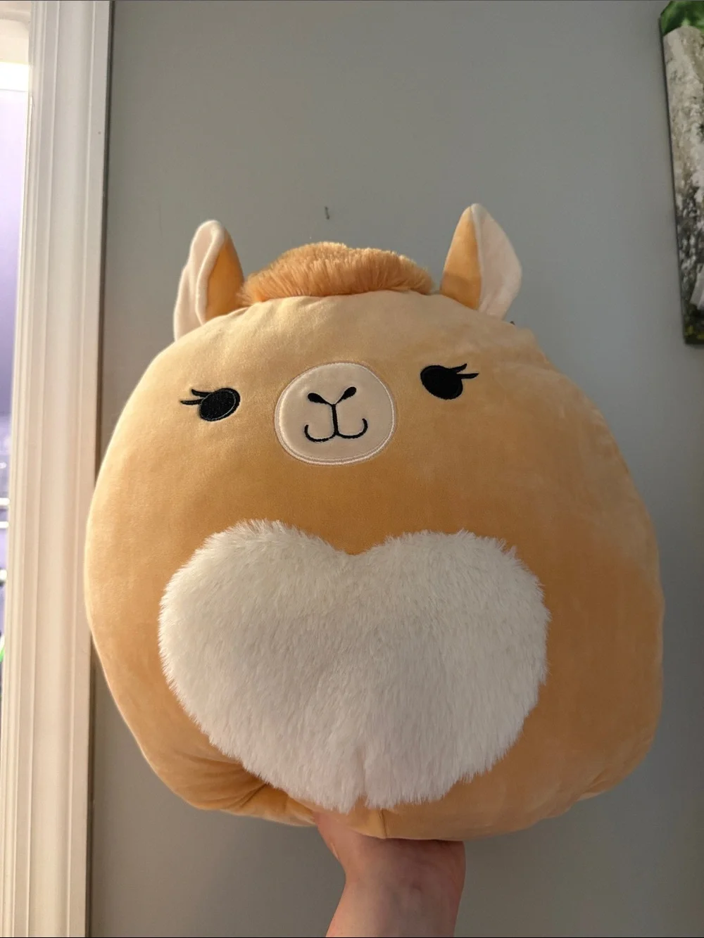 Squishmallows Llama Pillow - Tan and Cream